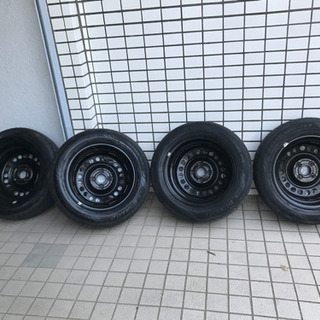 ダンロップ・エネセーブ 175/65R15 中古 ホイール、ホイールカバー、ナット付きの画像