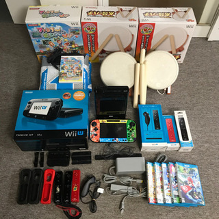 【WiiU】プレミアムセット＋追加パック、リモコン、タタコン、ソ...