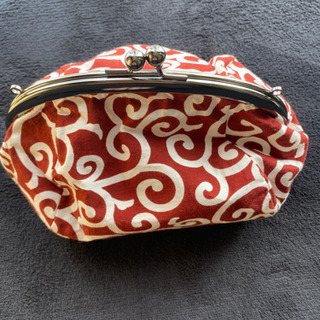 ハンドメイドがま口ポーチ  美品