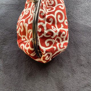 ハンドメイドがま口ポーチ  美品の画像