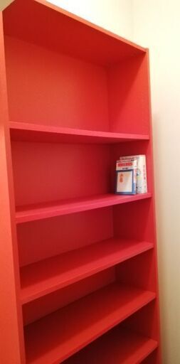 HEMNES ヘムネス 本棚, レッドステイン/ライトブラウンステイン
