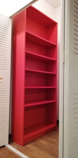 IKEA BILLY イケア ビリー本棚赤レッド (けろみ) 新浦安の収納