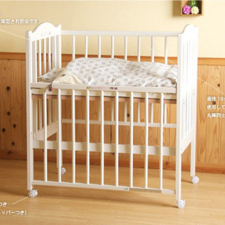 日本製◆ハイタイプ◆スリーピー/石崎家具 ベビーベッド ファンシーミニ (内寸)W900×D600mmの画像