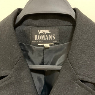 値下げ☆イタリア製☆Romans☆M☆L☆レディース☆かっこよいジャケット☆アウター☆黒☆コートの画像