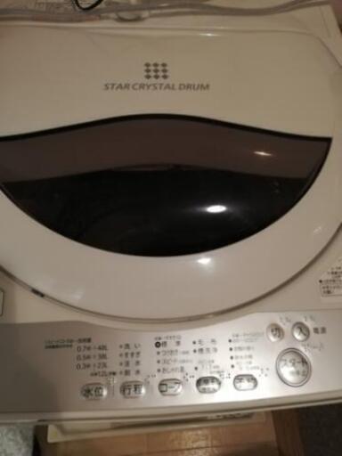 東芝　全自動洗濯機5Kg　静音　一人暮らし　グランホワイト　AW-5G6 W （部屋干し乾燥）
