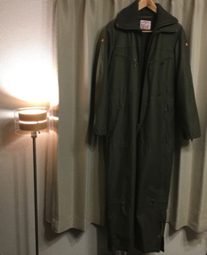 ミリタリ ジャンプスーツ フライトジャケット ライナー付 ドイツ軍 戦闘服 古着