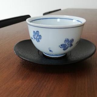 ASKUL 西峰窯 小花反煎茶 湯呑み 5個 たち吉 小判茶托 ...