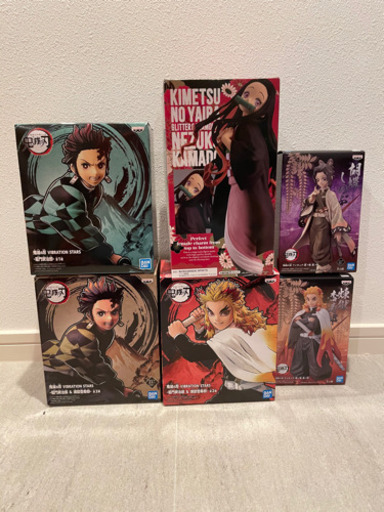《新品、未開封》鬼滅の刃 絆ノ装 胡蝶しのぶ 煉獄杏寿郎 フィギュア6体セット
