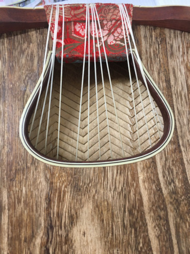 【高級仕様！】◆和琴◆13弦琴 和楽器 綾杉彫 くり甲 金工龍舌蒔絵 ケース付