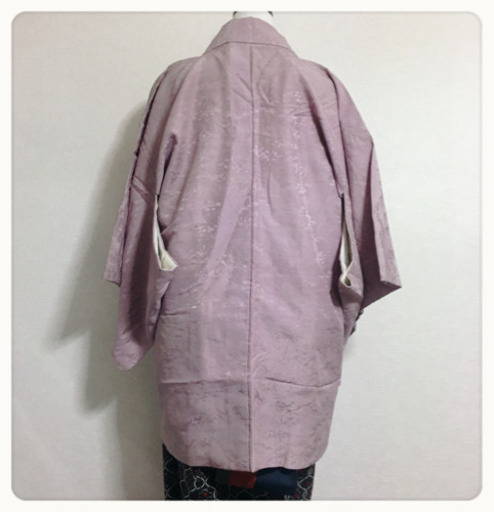 着物 羽織り 藤色 パープルピンク系 和服 和柄