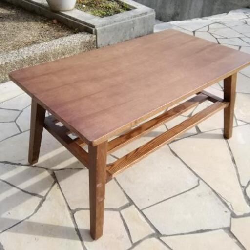 AZUMAYA\n\nRT-O744 コーヒーテーブル　サイズ:W80×D44×H39cm　木目調　茶色