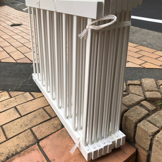 ベビーフェンス　白　木製　差し上げますの画像