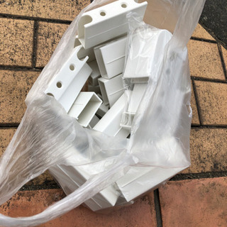 ベビーフェンス　白　木製　差し上げますの画像