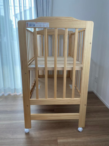 カトージ ハイシートミニベッド（ナチュラル） ベビーベッド