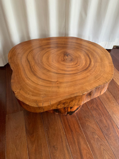 一枚板のカフェテーブル