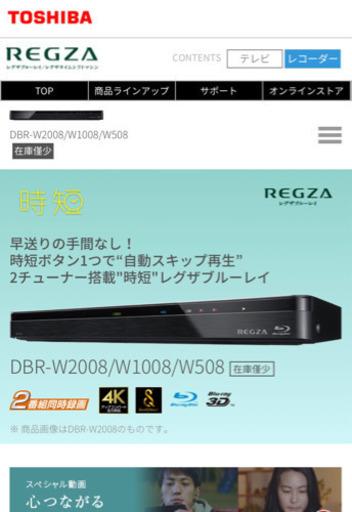 REGZAブルーレイ DBR-W508