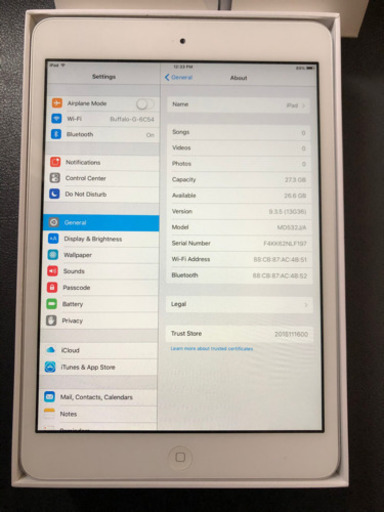Apple iPad mini Wi-Fiモデル 32GB MD532J/A [ホワイト&シルバー] 