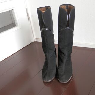 ブーツ　黒バックスキンの画像