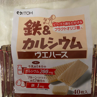 鉄＆カルシウムが補給できるウエハース