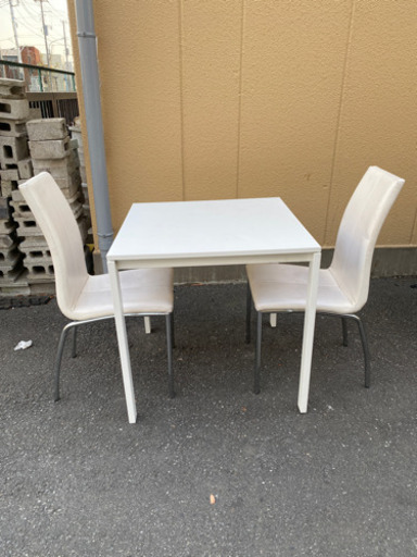 ダイニングセット　食卓テーブルセット　IKEAテーブル　汚れあり