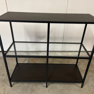 雰囲気良し！　ビンテージ調　ブラウン　棚　ガラス　オシャレの画像