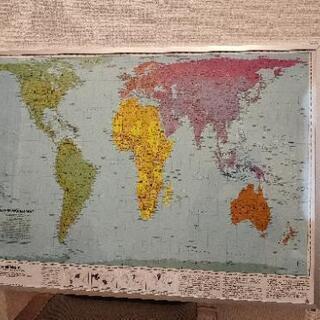 A1サイズ 世界地図 アルミフレーム入り