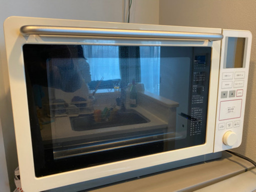 [受付終了]無印良品 赤外線センサーオーブンレンジ 21L M-E20B 角皿付