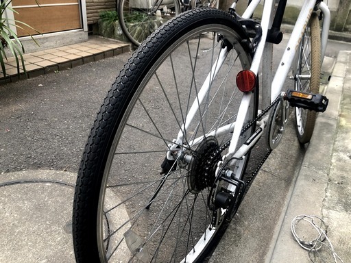 クロスバイク 自転車 後ろタイヤ修理済み 格安 2020年3月購入