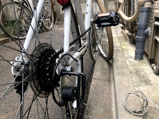 クロスバイク 自転車 後ろタイヤ修理済み 格安 2020年3月購入