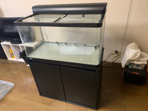 GEX ガラス水槽セット　台付き　手前フレーム無し！