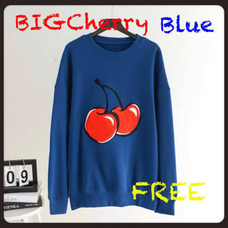 【KIRSH】ビッグチェリー トレーナー Blue　BIGBAN...