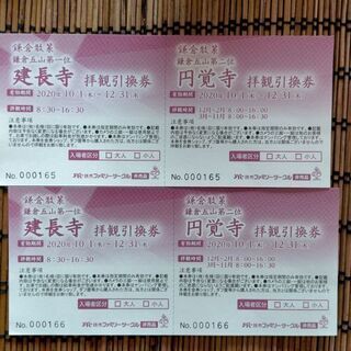 鎌倉　建長寺、円覚寺、長谷寺、観音ミュージアム　チケット2名様の画像