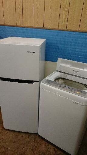 只今、商談中です。新生活お買い得セット！！No⑦ハイセンス　HR-B1201　120L　2ドア冷凍冷蔵庫 2018年製・パナソニック NA-F50B9　全自動洗濯機　5.0Kg 2016年製　2点セット！！