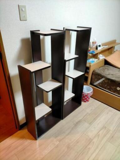オシャレ　ウッドシェルフ　2個