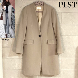 【プラステ】PLST ウールモッサカラーレスコートused