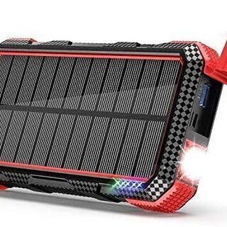 ☆ソーラーモバイルバッテリー 26800mAh 大容量 ソーラー...