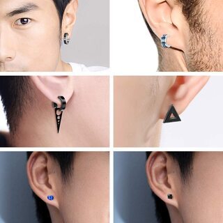 【新品】【12個セット】片耳 ピアス メンズ レディース 十字架 磁石 厳選ピアス 人気の画像