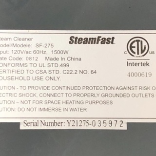 スチームファースト SF-275の画像