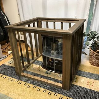 【お引渡し完了】ストーブガード　木製　中古品