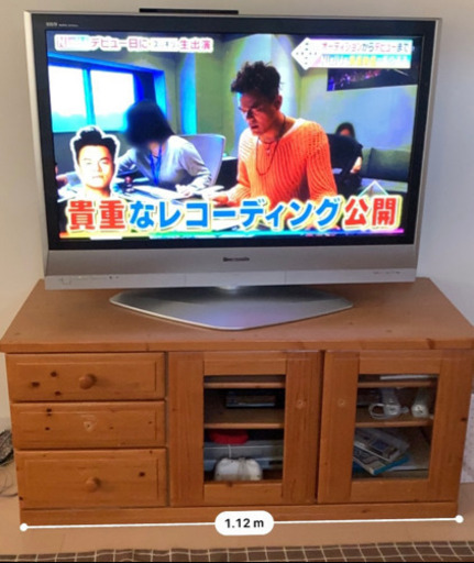 Panasonic プラズマテレビ42型　と　テレビ台（１／2にまでに問い合わせなければ手放します）