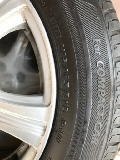 中古タイヤ　フィットge8装着した