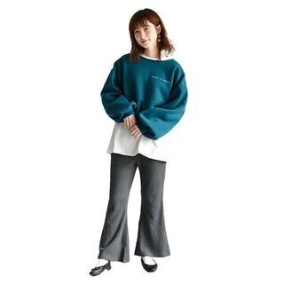 ネットフリーマーケット★Pair Pair裏起毛胸ロゴショートプ...