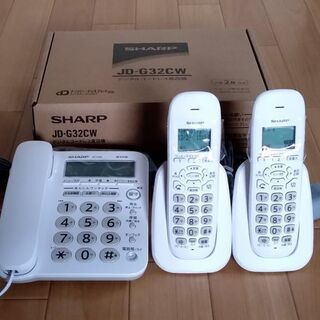 電話機・シャープSharp JD-G32CW　子機2台セット　新品同様