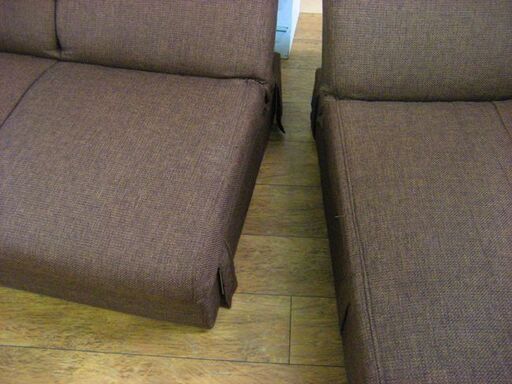 ソファベッド ニトリ ホリデイ 167×55×39.5cm ブラウン 2分割 3Pソファ カウチソファ 3人掛けソファ ソファーベッド ソファーベット 札幌 厚別店