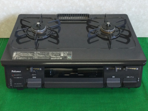 中古　2017年製　ガスコンロ　LPガス プロパンガス　幅59　　奥行47　　高さ18(天板)　 （ｃｍ）　水無しグリル