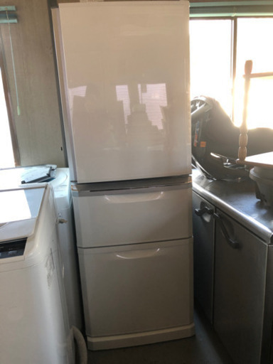 地域限定配達料無料 MITSUBISHI 3ドア冷蔵庫 MR-C34W-W