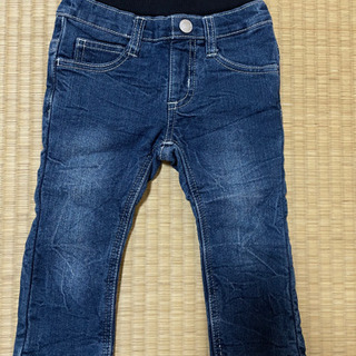水通しのみ！キッズパンツ　90cm　ダメージデニム