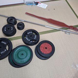トレーニングセット  TOTAL 115キロ + ベルト