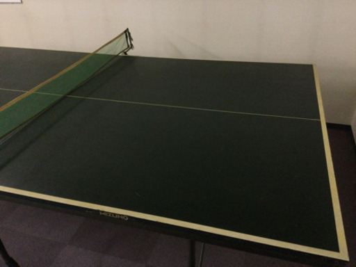 中古　卓球台　ミズノ　MIZUNO 　幅152.5　　奥行274.2　　高さ76　 （ｃｍ） 内折れ式　国際公式サイズ　　