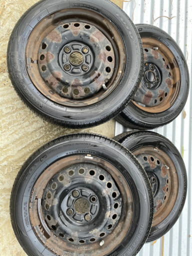 14インチ　鉄チンホイール　タイヤ4本セット